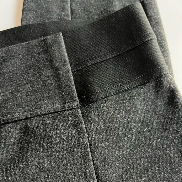 DAISY FUENTES Black High-Waisted Pants Leggings Dark Grey Chic Size Medium - Picture 7 of 11